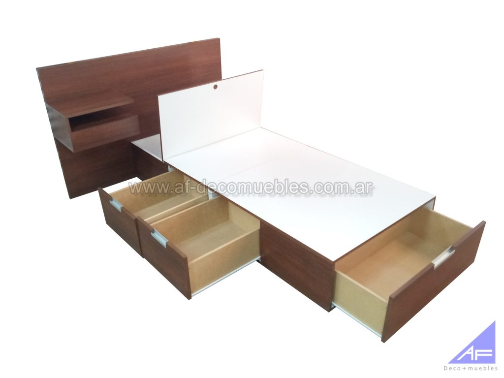 Cama Plak 90 con respaldo, calidad intermedia