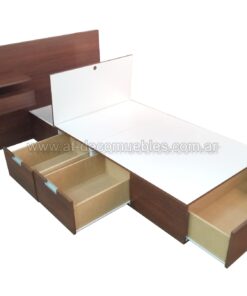 Alternative view of Cama cajonera Plak 100 con respaldo y mesa flotante C